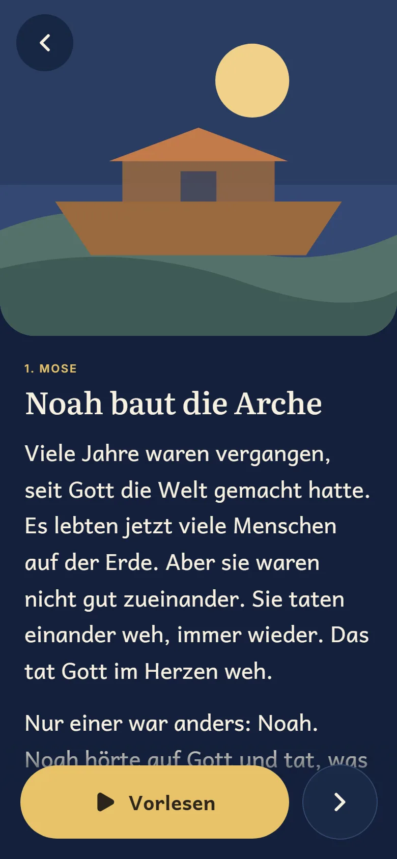 Eine Geschichte im Abendhimmel